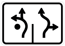 Illustration of roundabout signs in png